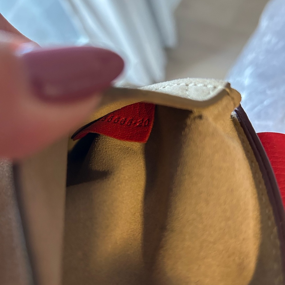 Chloe Red Leather Small Crossbody Saddle Bag with Gold Hardware - Picture 9 of 10